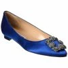 Outlet ✨ Manolo Blahnik Hangisi Satin Flat for 👩 women 💯