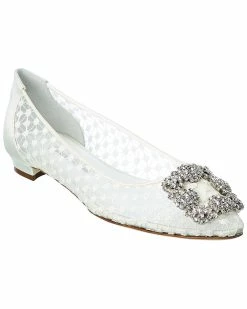 Deals 🥰 Manolo Blahnik Hangisi Lace Flat for 👩 women 👍