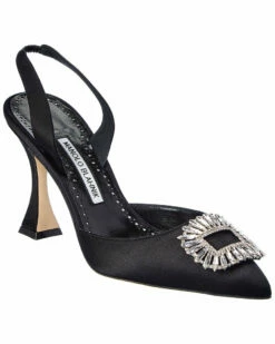 New 👏 Manolo Blahnik Prietasli 90 Satin Slingback Pump for 👩 women ✨