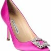 Cheapest 🤩 Manolo Blahnik Hangisi 90 Satin Pump for 👩 women 🌟