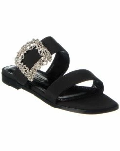 Hot Sale 🎁 Manolo Blahnik Tituba Silk 🩴 Sandal for 👩 women 🔔