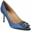 Cheapest 🌟 Manolo Blahnik Hangisi 70 Satin Pump for 👩 women ❤️