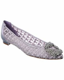 Best Sale 🎉 Manolo Blahnik Hangisi Lace Flat for 👩 women ⭐