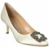 Best deal 😉 Manolo Blahnik Hangisi 50 Satin Pump for 👩 women ⭐