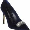 Deals 🥰 Manolo Blahnik Bottara 105 Velvet Pump for 👩 women ✔️