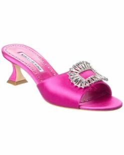 Cheapest 🧨 Manolo Blahnik Laalita 50 Satin 🩴 Sandal for 👩 women 🎁