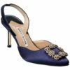 Coupon 👏 Manolo Blahnik Hangisisli 70 Satin Slingback Pump for 👩 women 👏