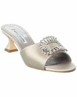 Best reviews of 👍 Manolo Blahnik Laalita 50 Satin 🩴 Sandal for 👩 women ✨