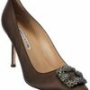 Budget 🔥 Manolo Blahnik Hangisi 90 Satin Pump for 👩 women 😍
