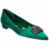 Outlet ✨ Manolo Blahnik Floritanu Satin Flat for 👩 women 😍