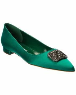 Outlet โจ Manolo Blahnik Floritanu Satin Flat for ๐ฉ women ๐