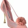 Budget 🥰 Manolo Blahnik Sohemias 105 Suede-Trim Pump for 👩 women ⌛
