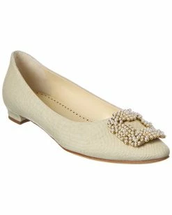 Manolo Blahnik Shop 10 Cheapest 💯 Manolo Blahnik Hangisi Linen Flat for 👩 women ✨
