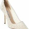 Flash Sale 😍 Manolo Blahnik BBLA 105 Lace & Satin Pump for 👩 women ⌛