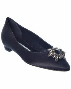 Manolo Blahnik Shop 67 Best deal 🛒 Manolo Blahnik Cassina Satin Flat for 👩 women 👍