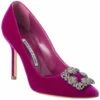 Best deal 🎁 Manolo Blahnik Hangisi 105 Velvet Pump for 👩 women 😀