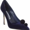 Outlet 👏 Manolo Blahnik Piera 115 Velvet Pump for 👩 women 🧨