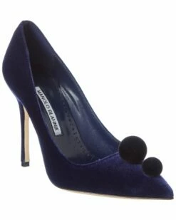 Outlet 👏 Manolo Blahnik Piera 115 Velvet Pump for 👩 women 🧨