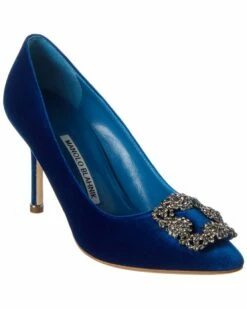 Flash Sale 🥰 Manolo Blahnik Hangisi 90 Velvet Pump for 👩 women 🧨