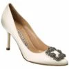 Promo 🧨 Manolo Blahnik Hangisi 90 Satin Pump for 👩 women 🎁