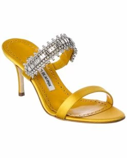 Manolo Blahnik Shop 47 Flash Sale 🔔 Manolo Blahnik Sako 70 Satin 🩴 Sandal for 👩 women ✔️