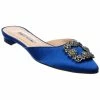 Outlet ⌛ Manolo Blahnik Hangisimu Satin Flat for 👩 women ⌛
