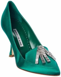 Manolo Blahnik Shop 6 New 😍 Manolo Blahnik Bambina 90 Satin Pump for 👩 women 🔥