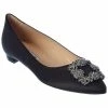 Hot Sale 😉 Manolo Blahnik Hangisi Satin Flat for 👩 women ⭐