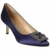 Best Sale 🎁 Manolo Blahnik Hangisi 50 Satin Pump for 👩 women 👍