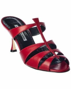 Best Sale 🌟 Manolo Blahnik Nooramu 70 Leather 🩴 Sandal for 👩 women ⌛