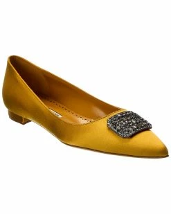 Best reviews of 🥰 Manolo Blahnik Floritanu Satin Flat for 👩 women 😉